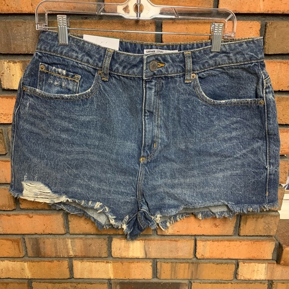 Garage Distressed Festival Blue Jean Shorts - Picture 1 of 4